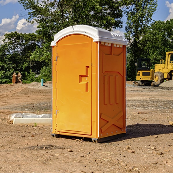 how often are the portable toilets cleaned and serviced during a rental period in Hempstead County